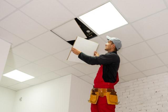 Pose de faux plafond